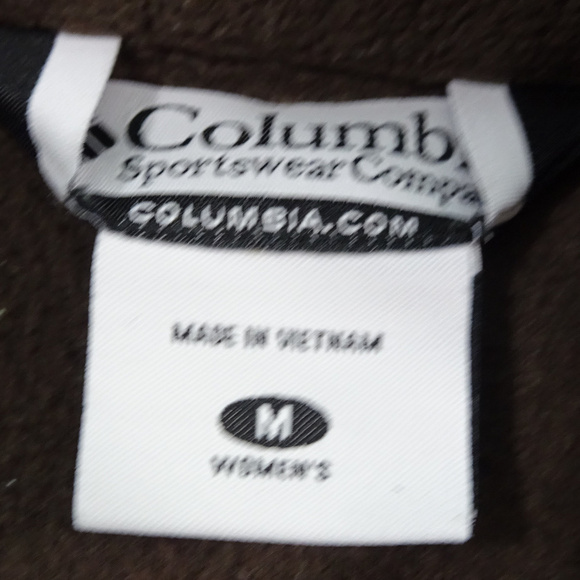 Columbia Brown Full Zip Fleece Jacket Medium - Picture 4 of 6